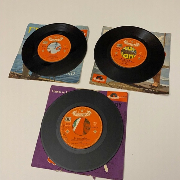 Lot of Freddy Quinn 45 RPM Vinyl Paloma Weit Its Der Wet Einmal In Tampico VG - Picture 4 of 4